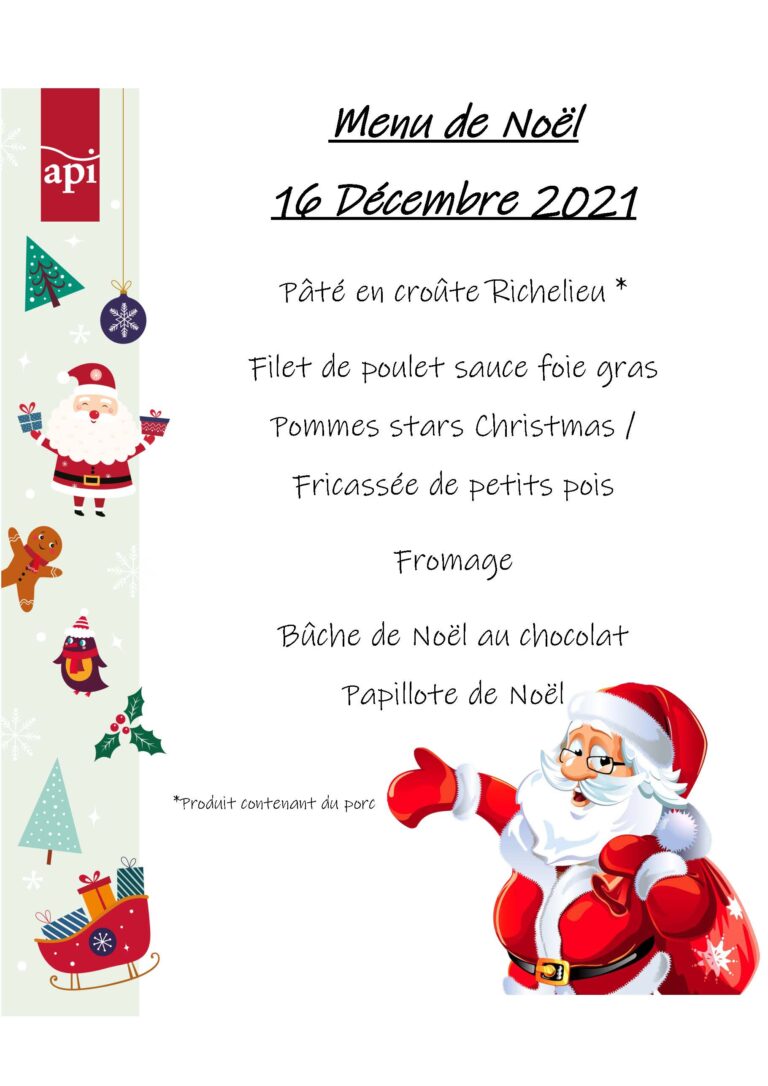 Cantine – Repas de Noël 2021