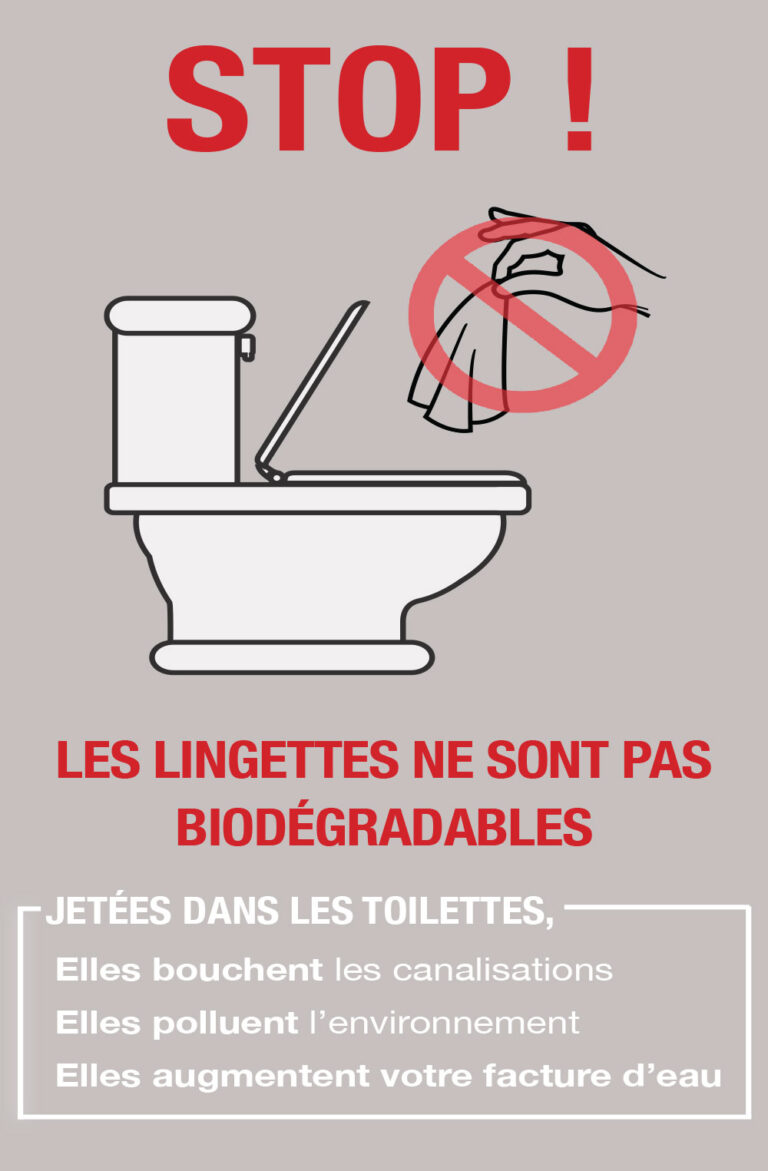 Stop aux lingettes dans les wc