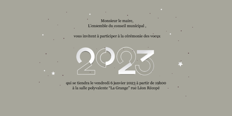 Invitation aux Voeux du maire 2023