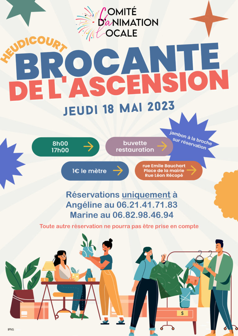 Brocante de l’ascension – inscriptions 2023