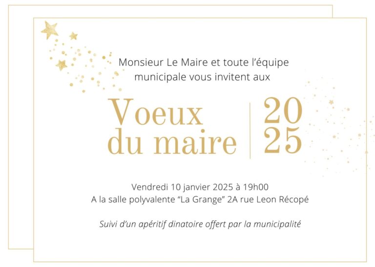Voeux du maire 2025