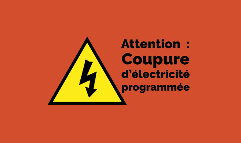 Interruption de la distribution d’énergie électrique